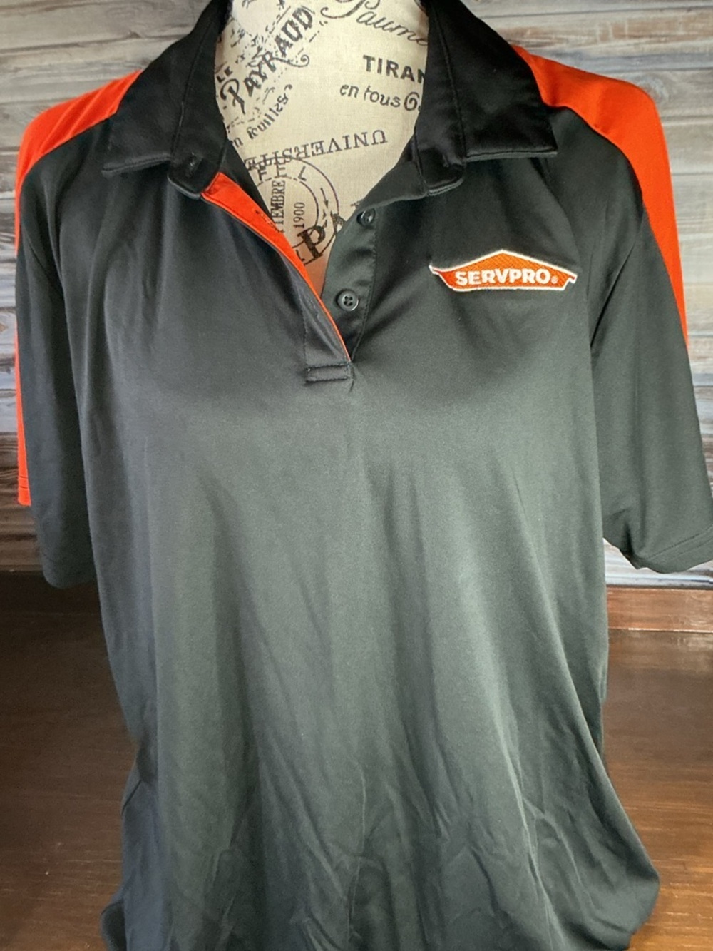 ★ SERVPRO Black Orange Logo Polo Shirt Women 2XL Work Uniform Golf